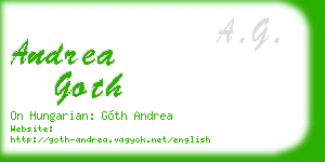 andrea goth business card